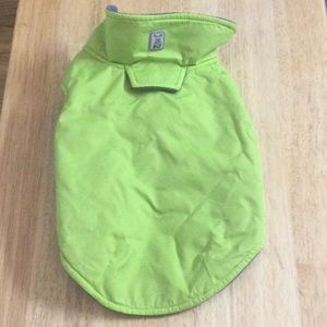 🌞 RC Pets jacket rain coat warm neon green velcro hole for leash for small dogs